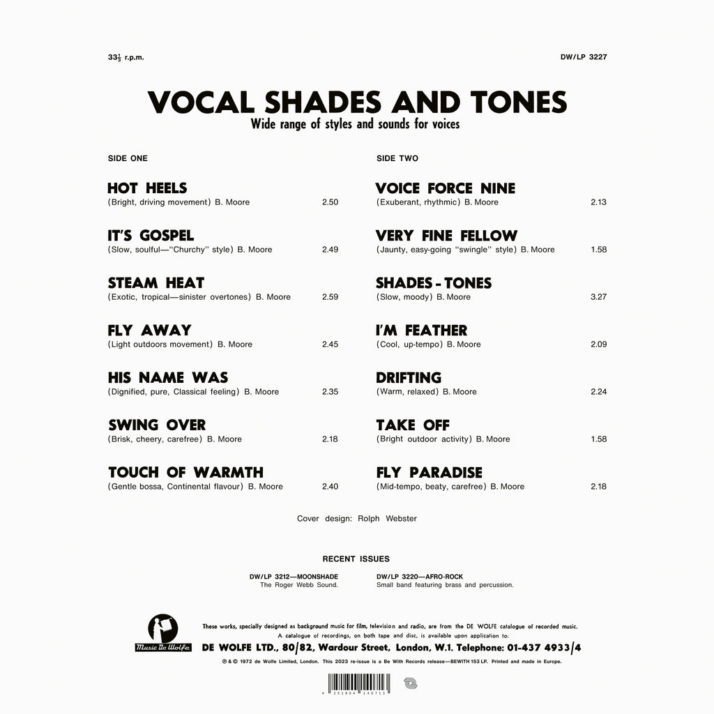 Vocal Shades And Tones – Light in the Attic