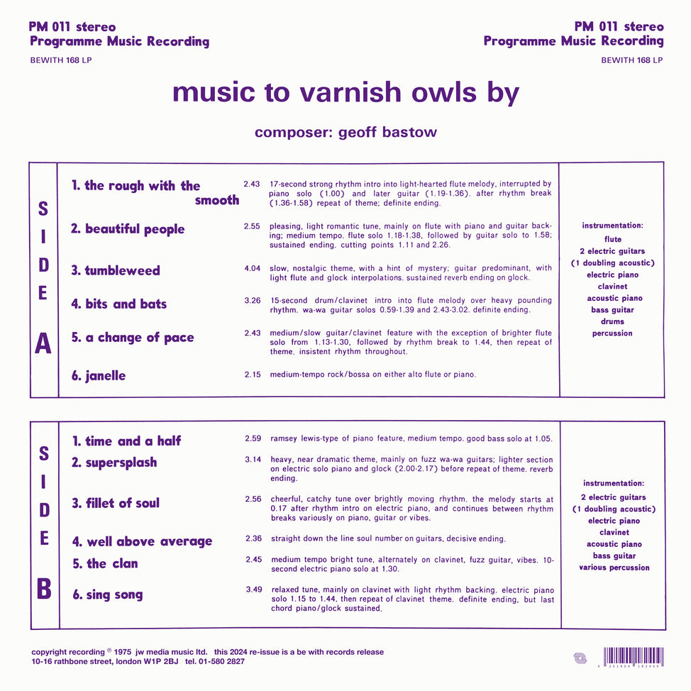 Music To Varnish Owls By