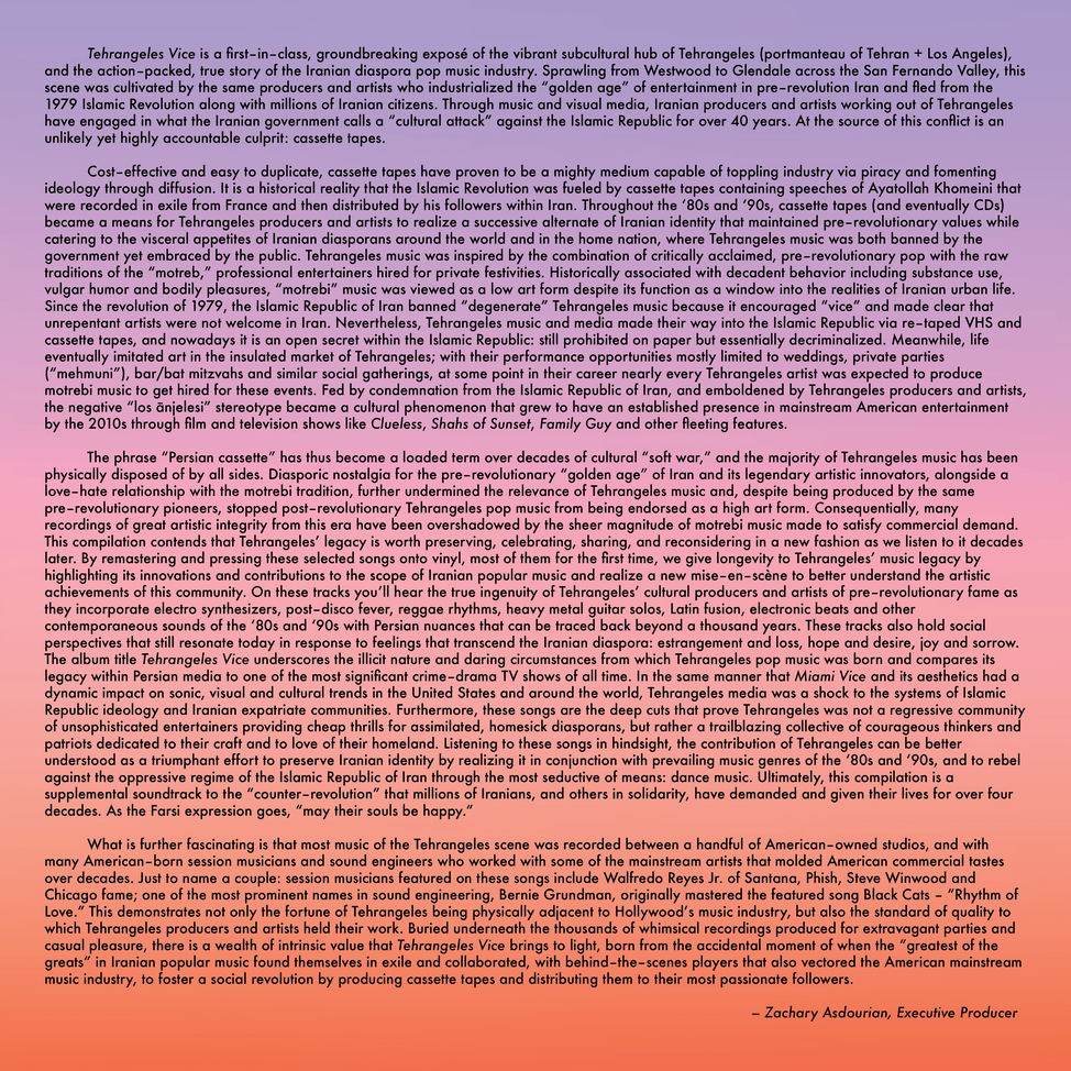 Tehrangeles Vice (Iranian Diaspora Pop 1983-1993)