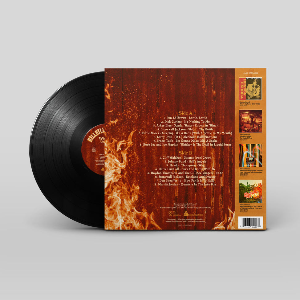 Hillbillies In Hell: Whiskey Is The Devil
The Demon Drink: Bikers, Boozy Ballads, Moonshine Minstrels and Skid Row Joes (1962-1972) (RSD 2024 EU/UK Exclusive)