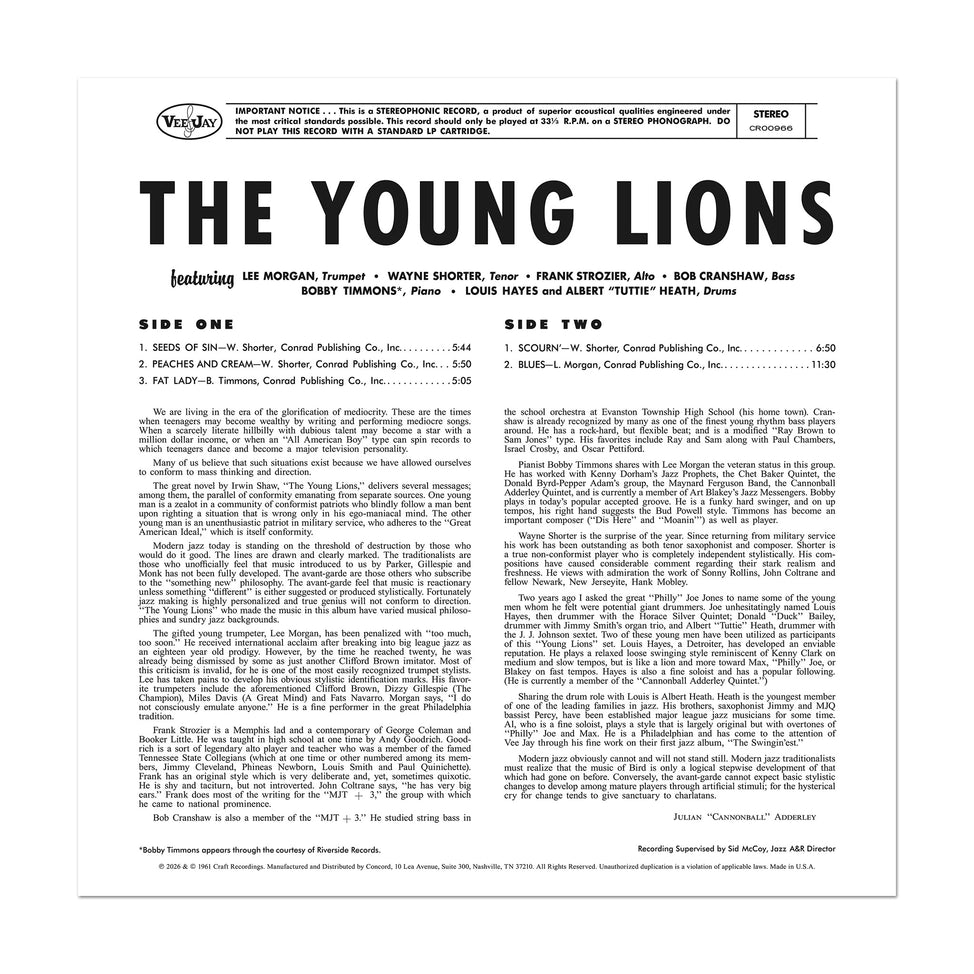 The Young Lions (Original Jazz Classics)