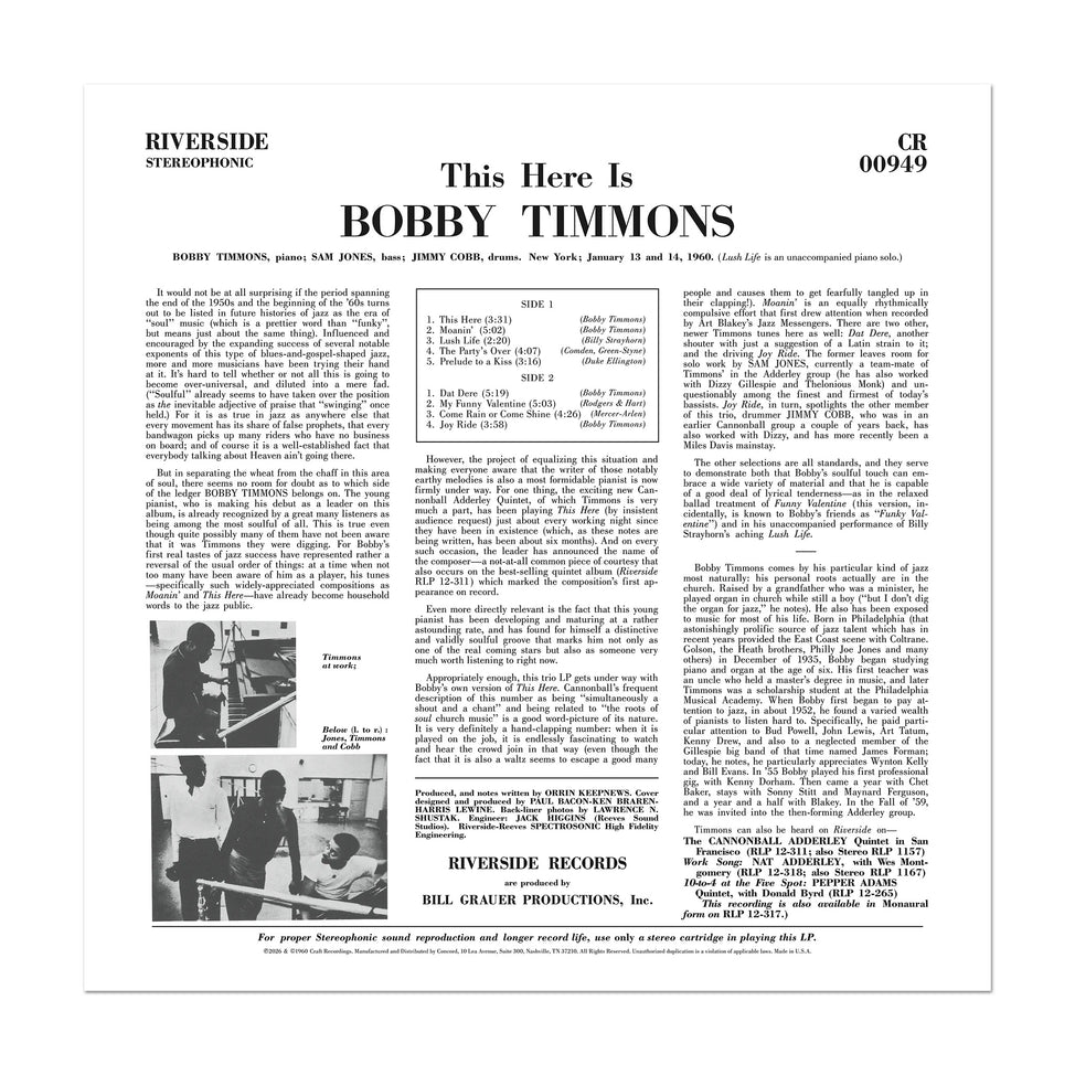 This Here Is Bobby Timmons (Original Jazz Classics)