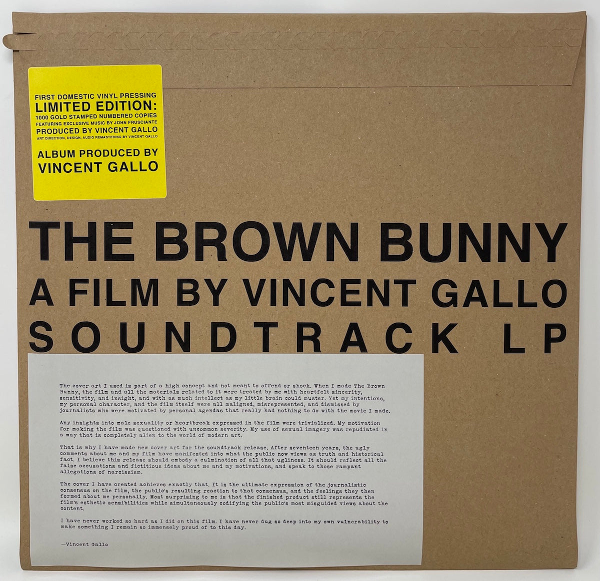 The Brown Bunny Soundtrack – Light in the Attic